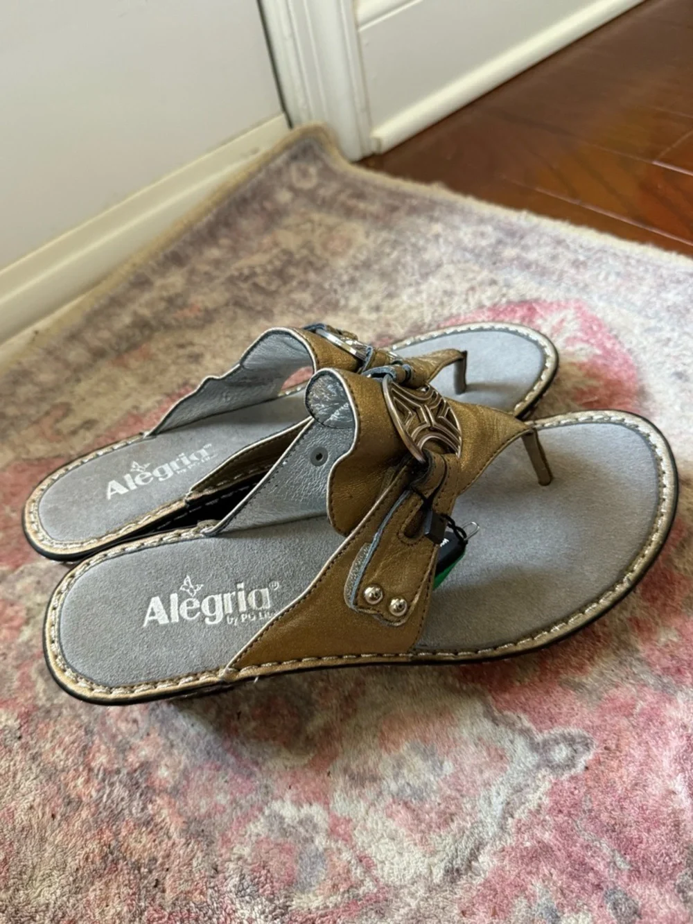 Alegria Lola Naturally Wedge Sandal pewter gray EURO 41 10.5 11